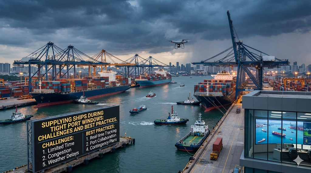 SUPPLYING SHIPS DURING TIGHT PORT WINDOWS: CHALLENGES AND BEST PRACTICES