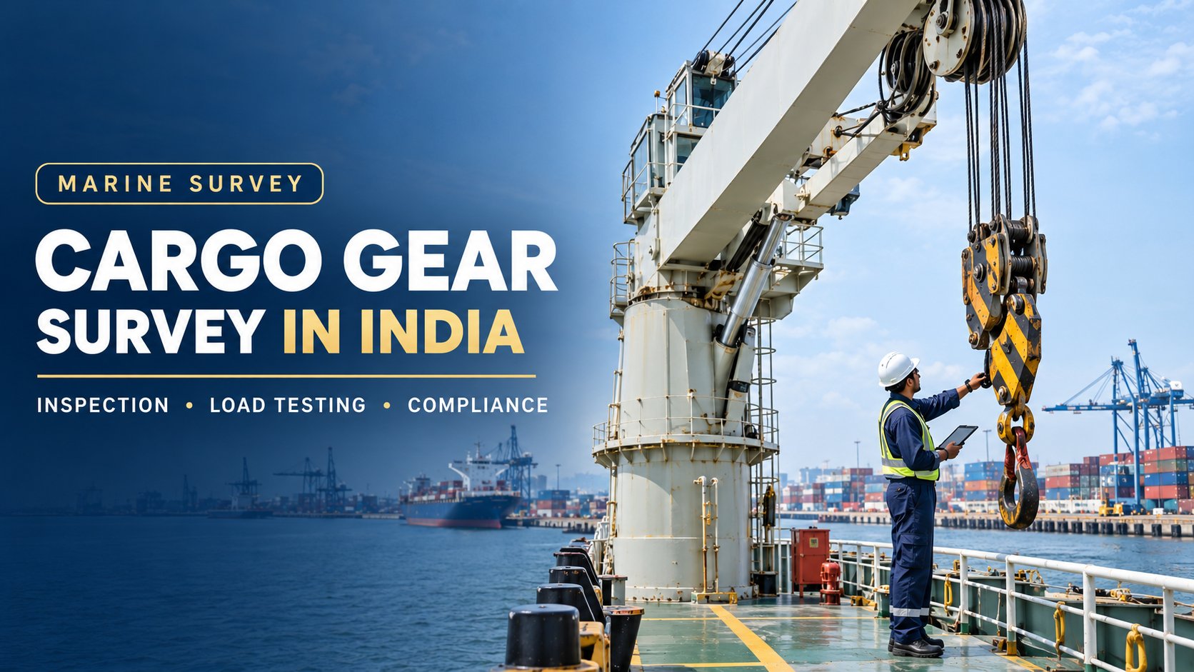 Why Indian Cargo Gear Survey Is Mandatory for Vessels Arriving at Indian Ports And Why It Matters to Get It Done by a Competent Authority