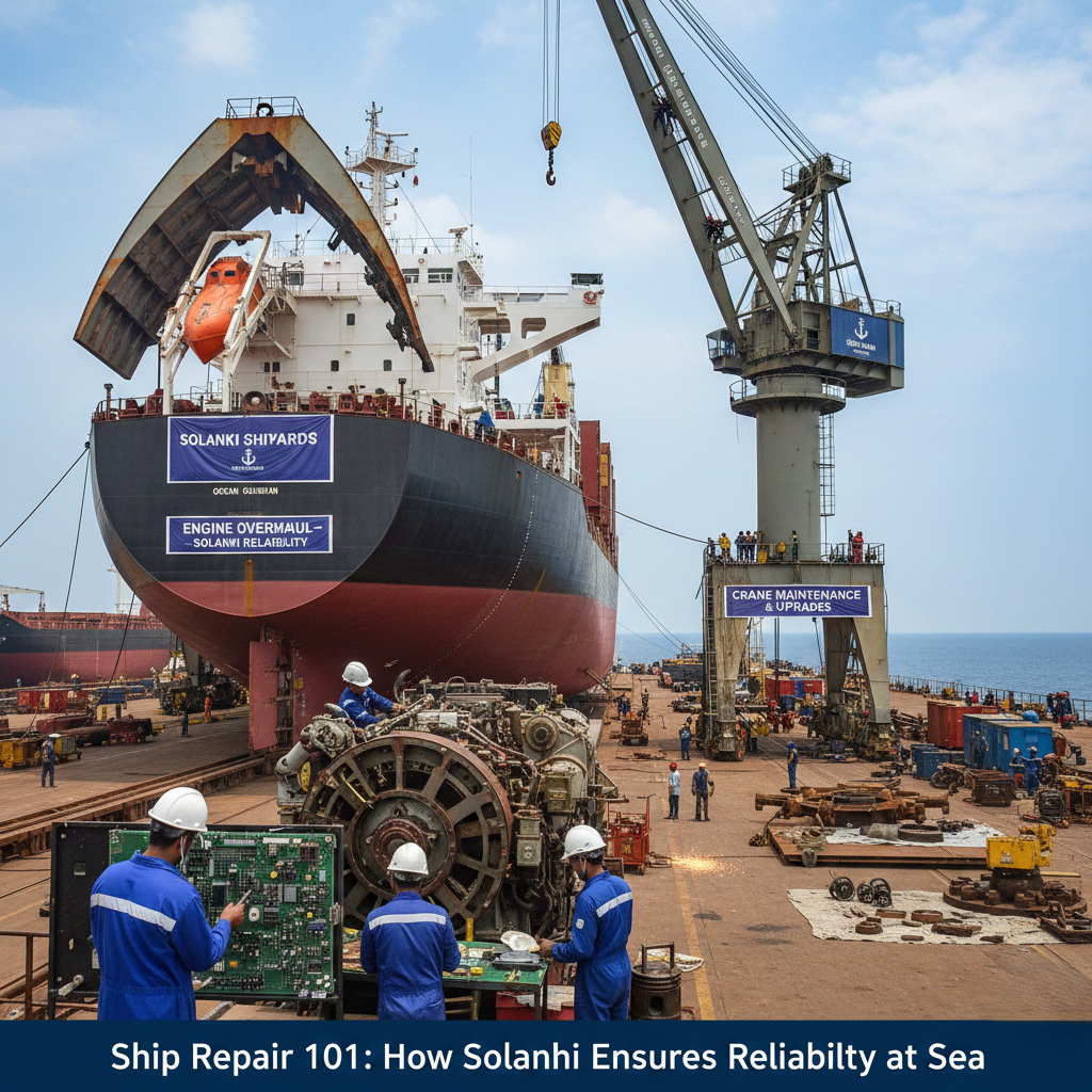 SHIP REPAIR 101: FROM ENGINE OVERHAUL TO CRANE MAINTENANCE – HOW SOLANKI ENSURES RELIABILITY AT SEA