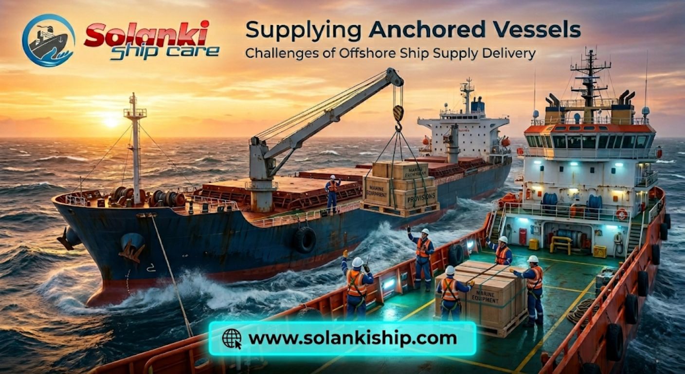 Supplying Anchored Vessels: Challenges of Offshore Ship Supply Delivery
