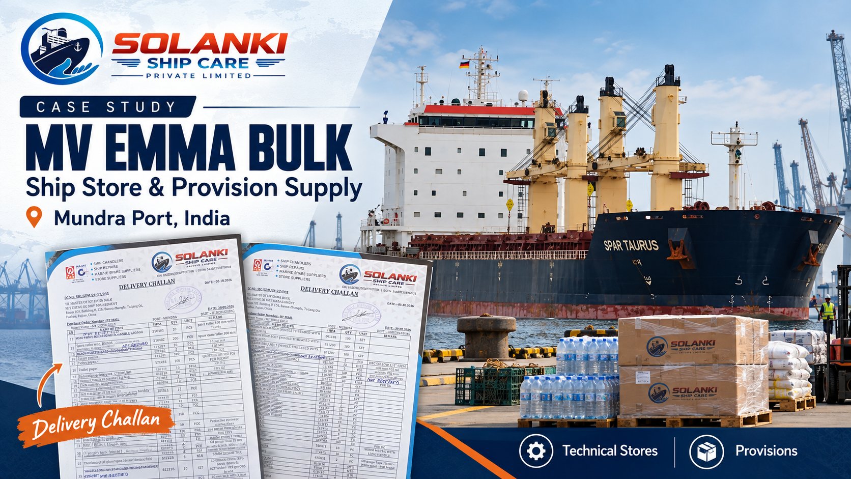 MV EMMA BULK – Complete Vessel Supply | Mundra Port | Solanki Ship Care