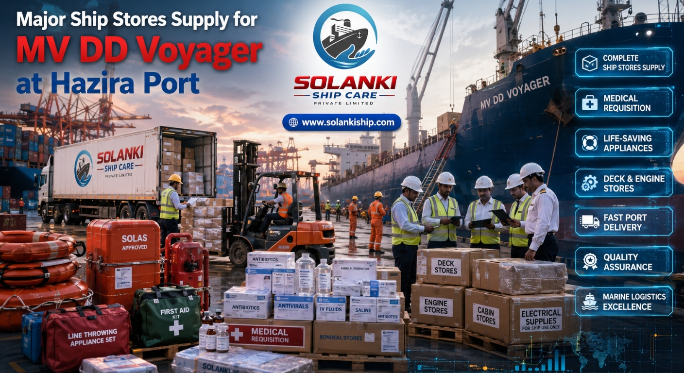 Major Ship Stores Supply for MV DD Voyager at Hazira Port: Delivering Complete Marine Solutions