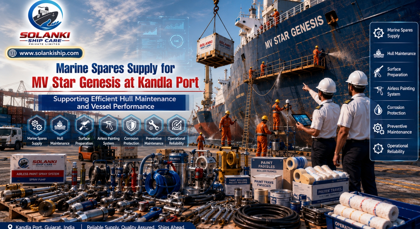 Marine Spares Supply for MV Star Genesis at Kandla Port: Supporting Efficient Hull Maintenance and Vessel Performance