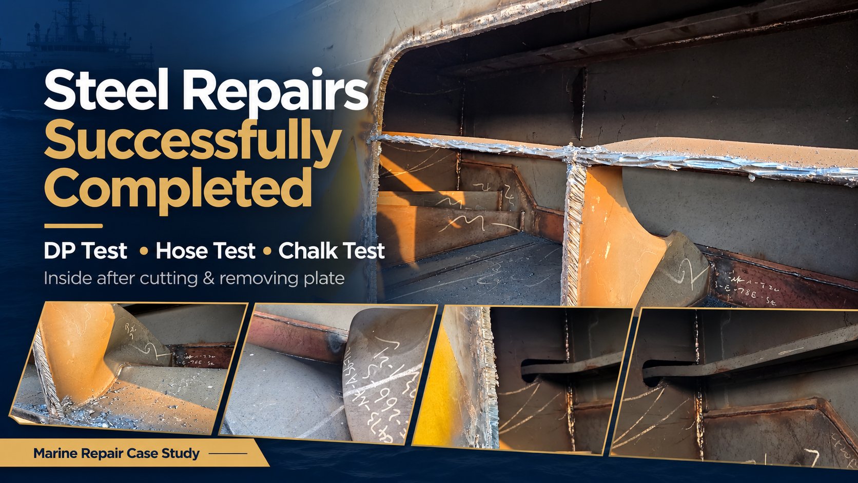Ship Steel Repair – DP Test, Hose Test & Chalk Test | Solanki Ship Care